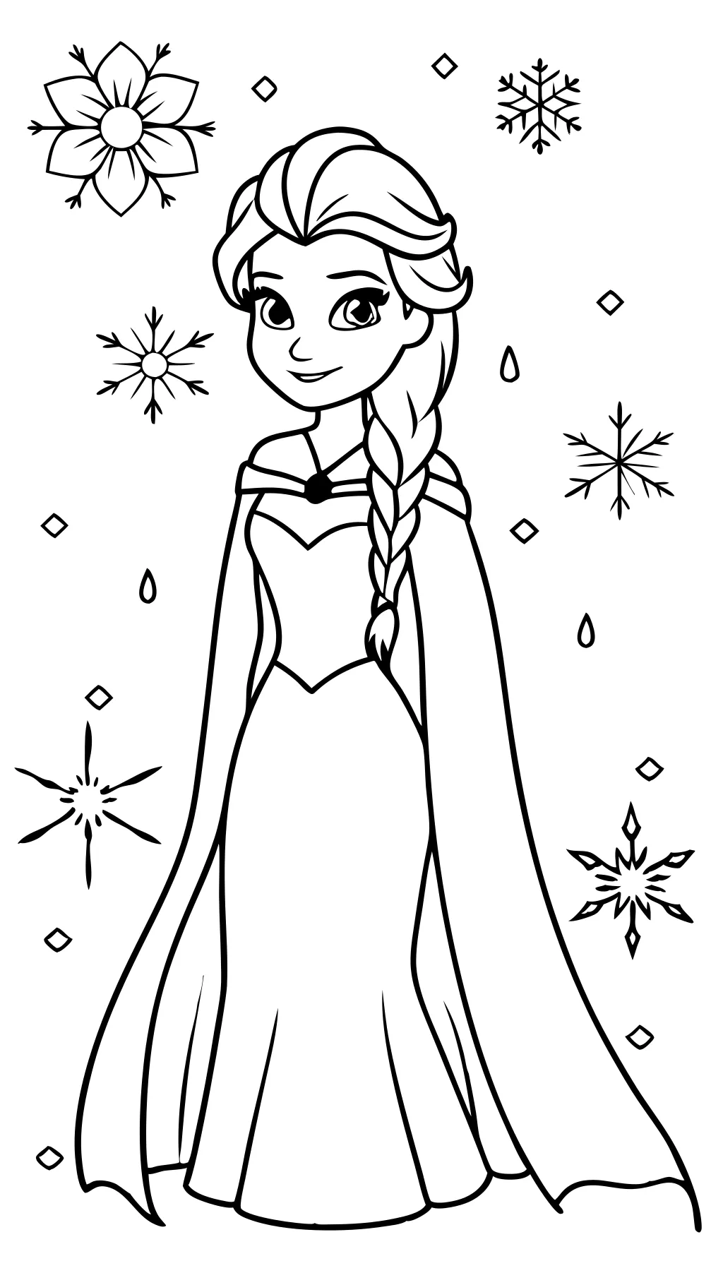 Páginas para colorear gratis de Elsa Frozen